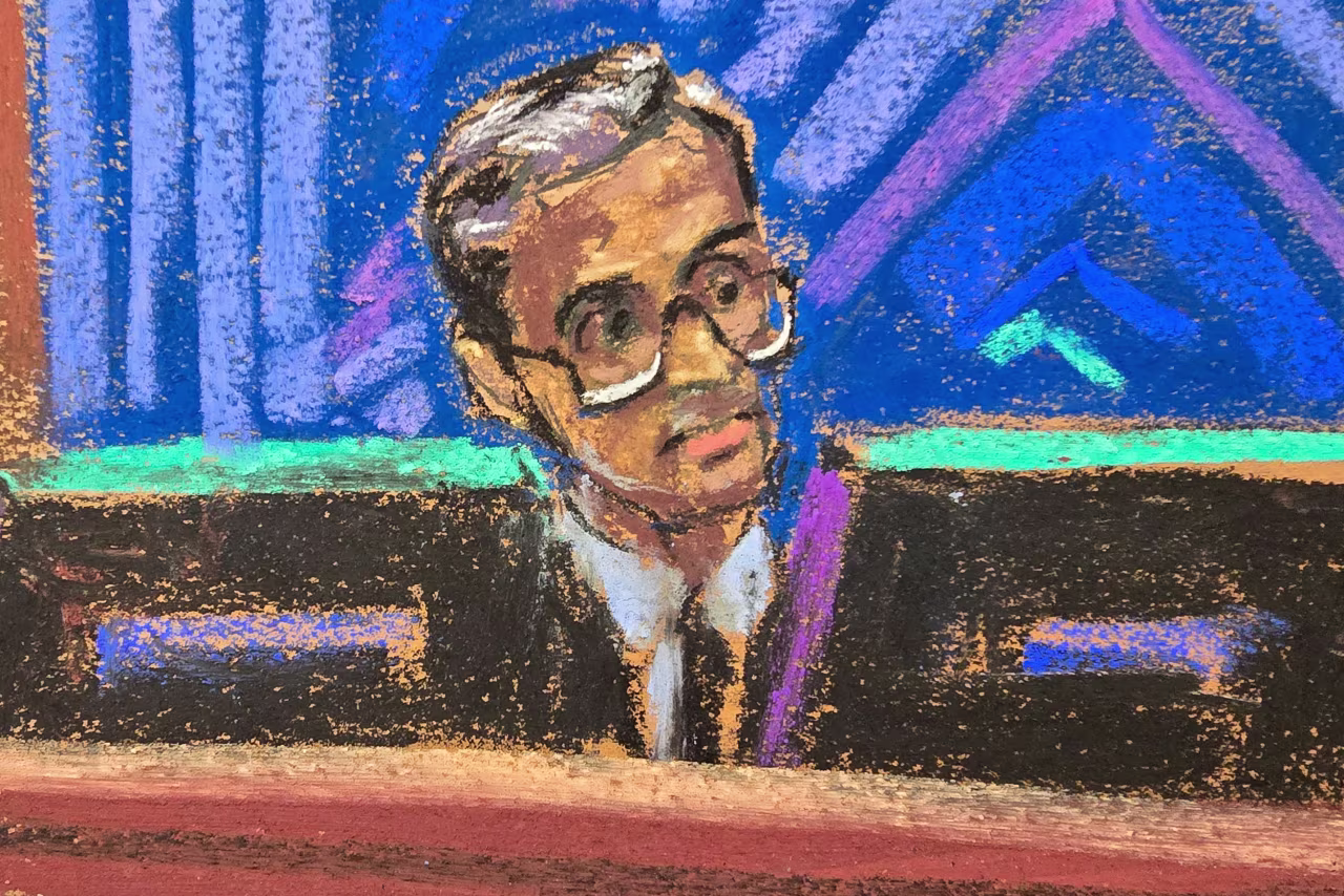 Judge Arun Subramanian gives legal instructions to the jury during Sean "Diddy" Combs' trial in New York on Monday.