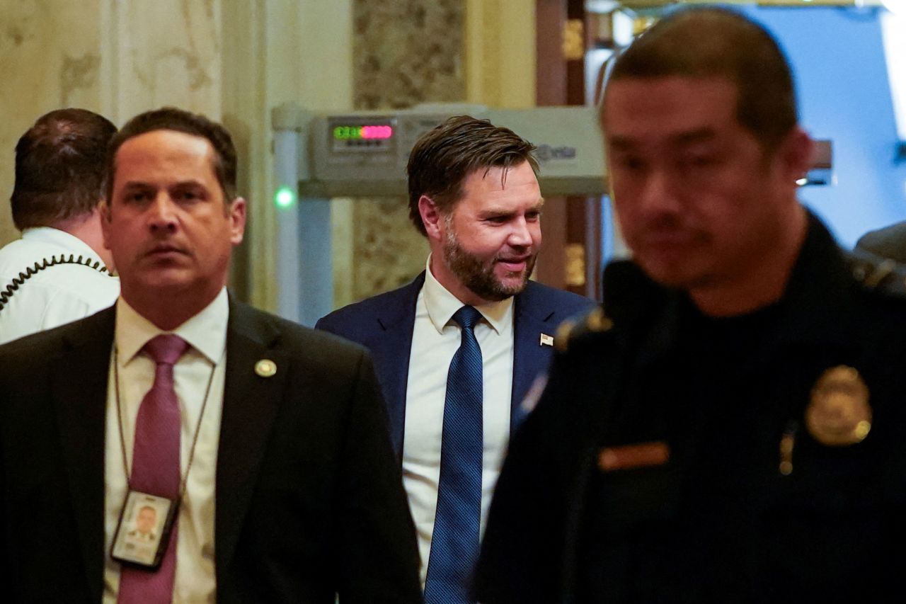  Vice President JD Vance at the US Capitol in Washington, DC, on Tuesday.