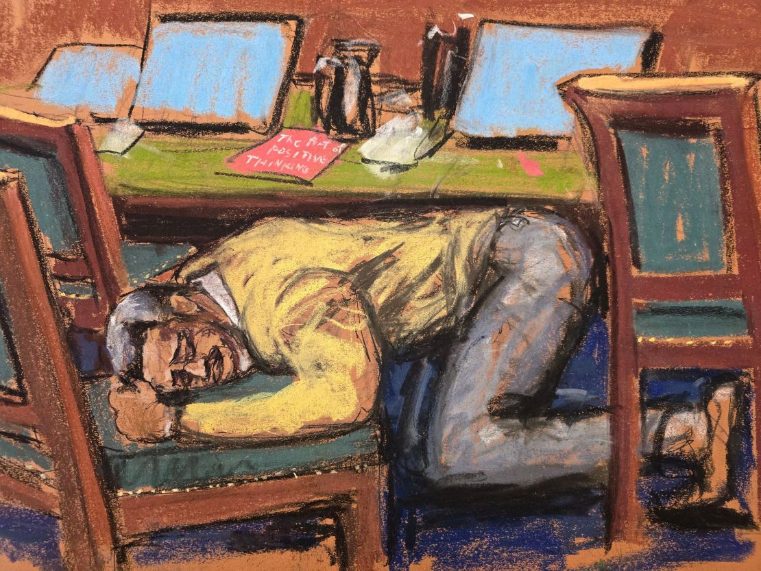 Sean "Diddy" Combs reacts after verdicts are read of the five counts against him, during Combs' sex trafficking trial in New York City, New York, U.S., July 2, 2025 in this courtroom sketch.