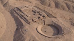 Aerial view of the archaeological zone in the northern Barranca province as archaeologists on Thursday unveiled a 3,500-year-old city in Peru that likely served as a trading hub linking Pacific coast cultures with those in the Andes and Amazon, flourishing around the same time as early civilizations in the Middle East and Asia, in the northern Barranca province, Peru in this undated handout photo released on July 3, 2025. Caral Archaeological Zone/Handout via REUTERS  THIS IMAGE HAS BEEN SUPPLIED BY A THIRD PARTY. NO RESALES. NO ARCHIVES