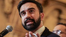 New York City mayoral candidate Zohran Mamdani speaks during a press conference with U.S. Rep. Adriano Espaillat (D-NY) and supporters, in New York City, U.S., July 10, 2025. REUTERS/Jeenah Moon