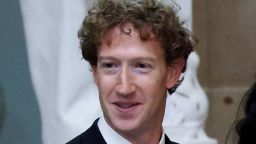 FILE PHOTO: Meta CEO Mark Zuckerberg looks on before the luncheon on the inauguration day of U.S. President Donald Trump's second Presidential term in Washington, U.S., January 20, 2025. REUTERS/Evelyn Hockstein/File Photo