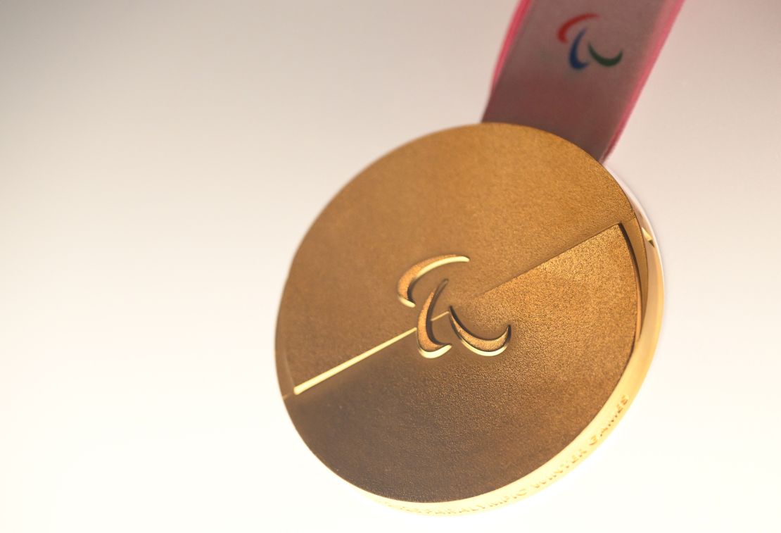 The other side of the Paralympics gold medal.