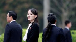 Kim Yo Jong, sister of North Korea's leader Kim Jong Un attends wreath laying ceremony at Ho Chi Minh Mausoleum in Hanoi, Vietnam March 2, 2019.
