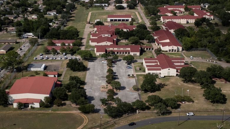 A drone view captures the Federal Prison Camp, a lower security facility where Ghislaine Maxwell is serving time.