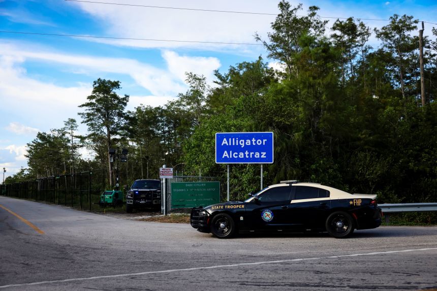 The makeshift detention center dubbed "Alligator Alcatraz" is deep in the marshy wetlands of the Florida Everglades.