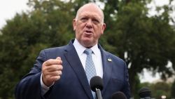 White House border czar Tom Homan speaks to reporters at the White House in Washington, D.C., U.S., August 13, 2025.