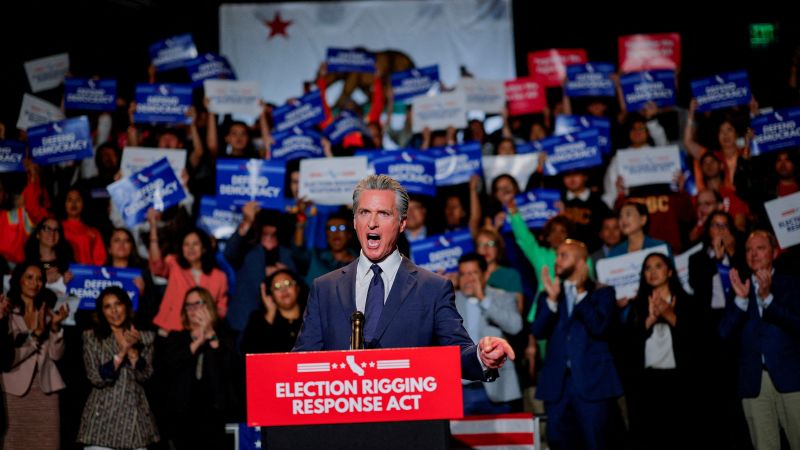 California Democrats release map ahead of redistricting in response to Texas | CNN Politics
