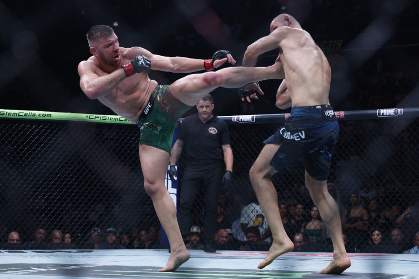 Dricus du Plessis was making the third defense of his belt.