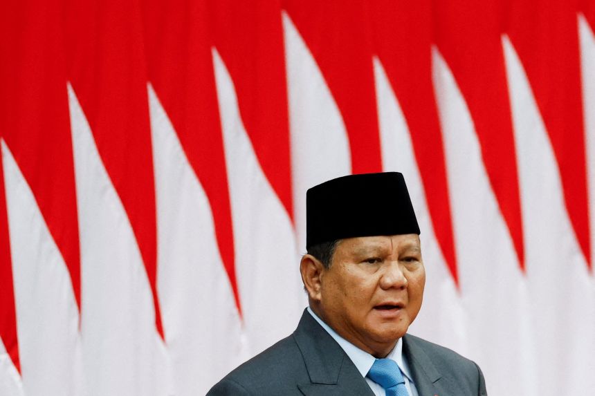 Indonesian President Prabowo Subianto delivers his annual State of the Nation Address, ahead of the country's Independence Day in Jakarta, Indonesia, on August 15.