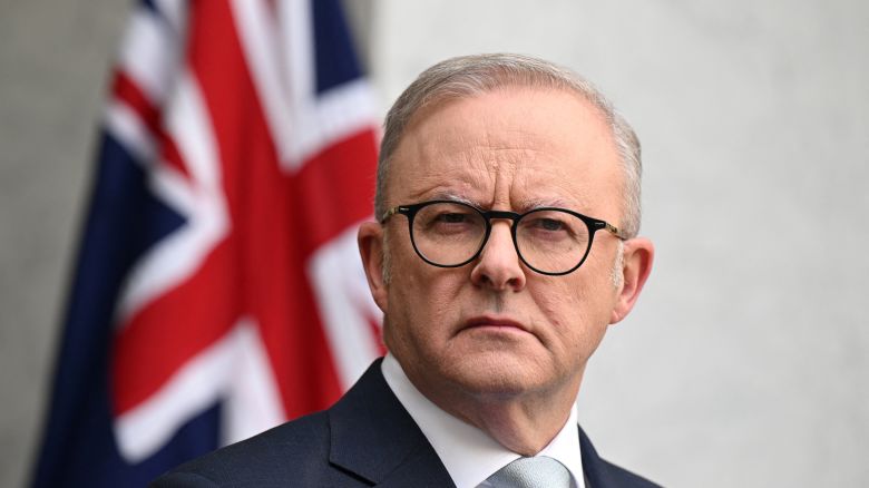 Australian Prime Minister Anthony Albanese speaks to the media during a press conference at Parliament House in Canberra, Australia on August 26, 2025.