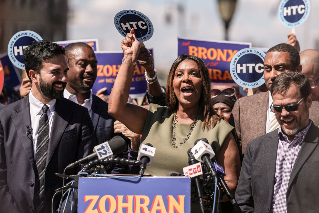 Attorney General Letitia James speaks during a press conference in New York City on September 2.