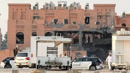 A damaged building, following an Israeli attack on Hamas leaders, according to an Israeli official, in Doha, Qatar, September 9, 2025. REUTERS/Ibraheem Abu Mustafa        TPX IMAGES OF THE DAY