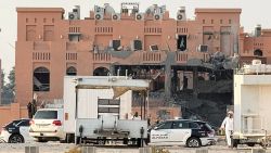 A damaged building, following an Israeli attack on Hamas leaders, according to an Israeli official, in Doha, Qatar, September 9, 2025. REUTERS/Ibraheem Abu Mustafa        TPX IMAGES OF THE DAY