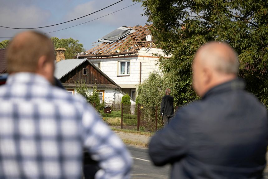 The house was damaged in Wariki on Wednesday.