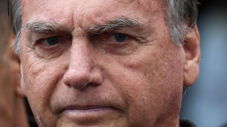 Former Brazilian President Jair Bolsonaro leaves the hospital where he went to undergo a skin surgery procedure in Brasilia, Brazil on September 14.