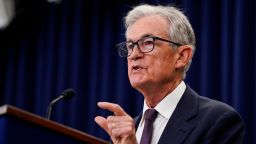 US Federal Reserve Chair Jerome Powell speaks during a press conference, following the issuance of the Federal Open Market Committee's statement on interest rate policy, in Washington, DC, on September 17, 2025.