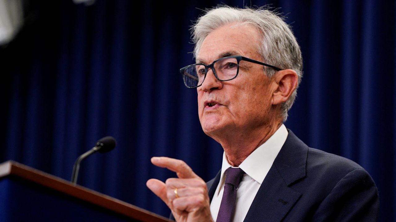 Federal Reserve Chair Jerome Powell at a press conference in Washington, DC, on September 17.
