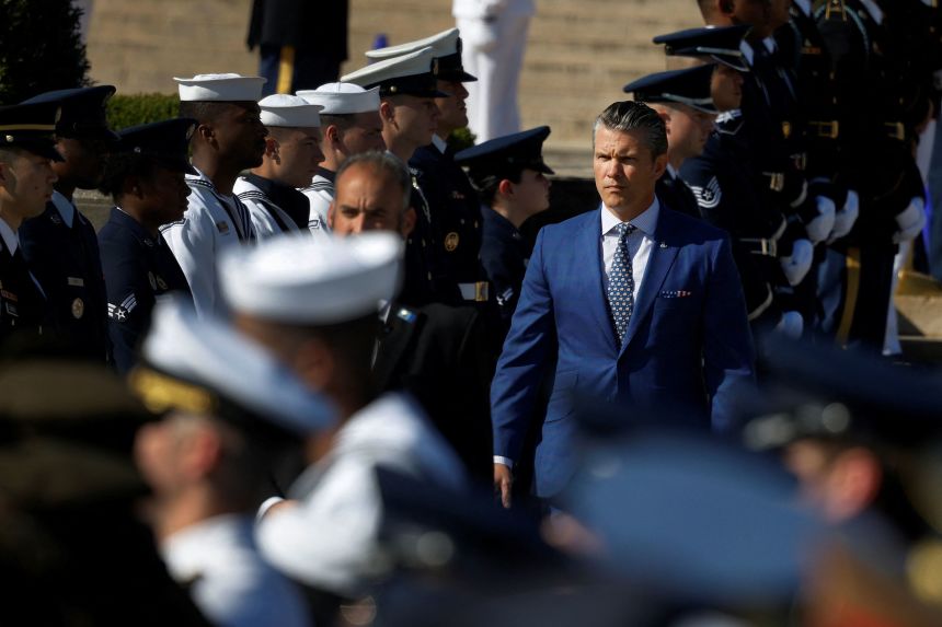 Defense Secretary Pete Hegseth attends a ceremony honoring prisoners of war at the Pentagon on September 19, 2025.