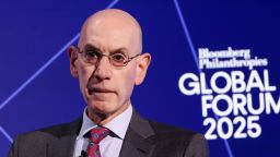 NBA Commissioner Adam Silver speaks at the annual Bloomberg Philanthropies Global Forum in Manhattan, New York City on September 24, 2025.