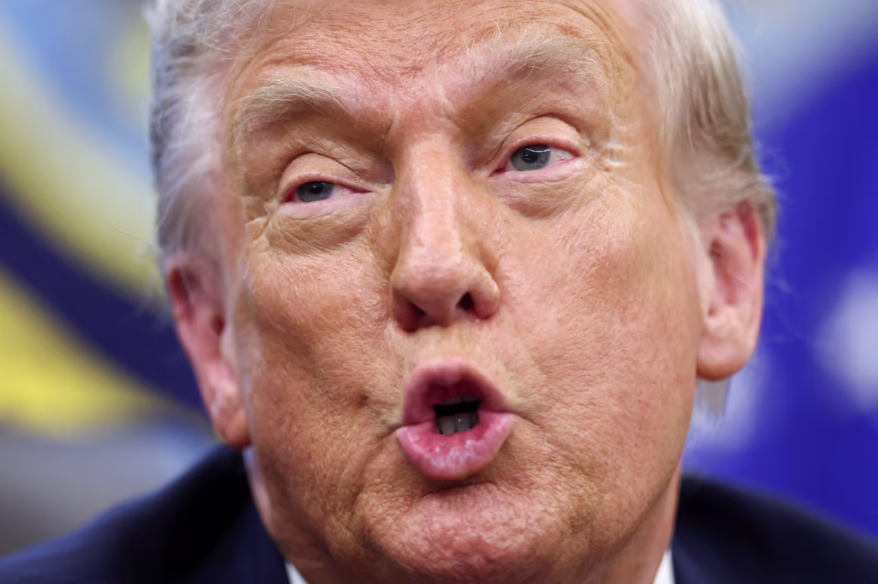 U.S. President Donald Trump speaks after signing an executive order at the White House on Thursday.