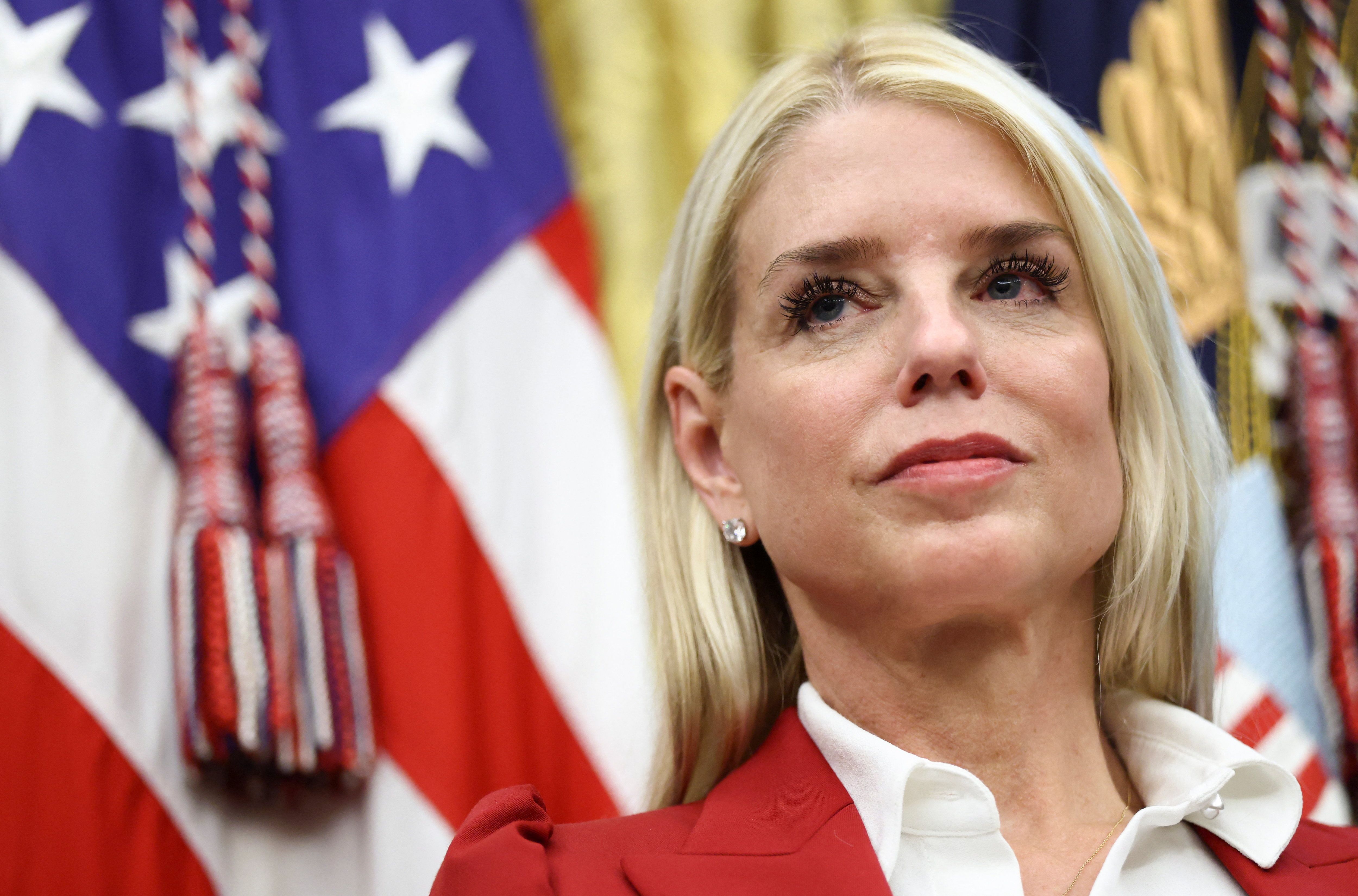 US Attorney General Pam Bondi attends the signing of an executive order by President Donald Trump at the White House in Washington, DC, on Thursday, September 25.