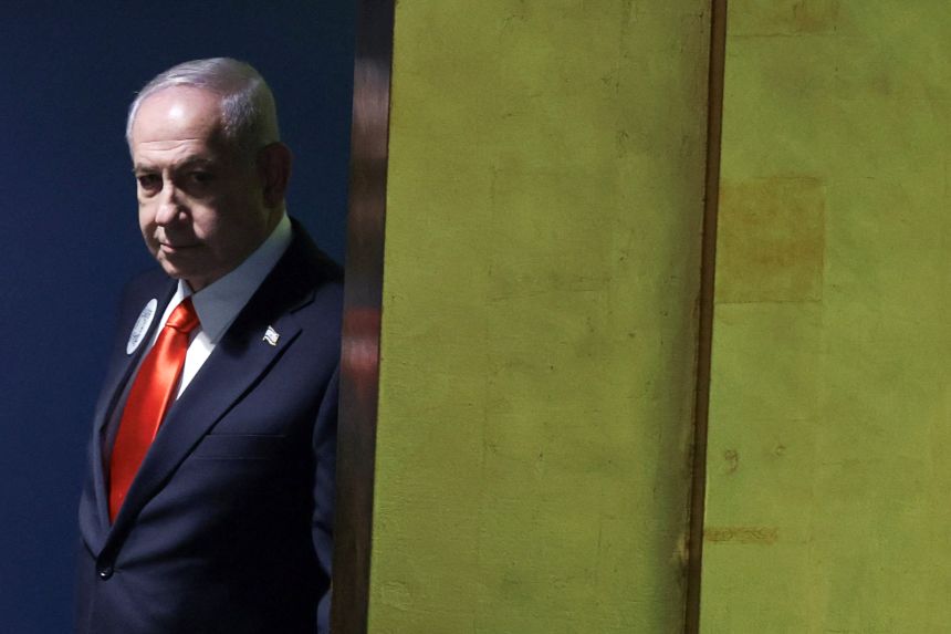 Israeli Prime Minister Benjamin Netanyahu attends the 80th United Nations General Assembly (UNGA) at UN headquarters in New York City, on Friday.