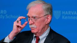 Former National Security Advisor John Bolton speaks at the John F. Kennedy Jr Forum at the Kennedy School of Government at Harvard University in Cambridge, Massachusetts, U.S., September 29, 2025.   REUTERS/Brian Snyder