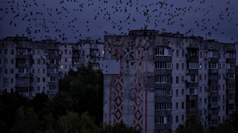 A power blackout after critical civil infrastructure was hit by Russian attacks in Chernihiv region on October 2. REUTERS/Yan Dobronosov