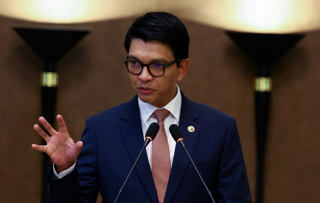 Madagascar's ousted President Andry Rajoelina in Antananarivo, Madagascar on October 6.