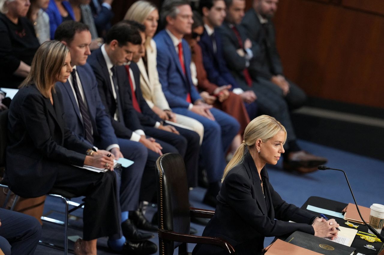 U.S. Attorney General Pam Bondi attends a Senate Judiciary Committee oversight hearing, on Capitol Hill in Washington, D.C., U.S., October 7, 2025. REUTERS/Kent Nishimura