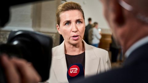 Denmark's prime minister, Mette Frederiksen, pictured on Tuesday