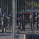 National Guard members walk at the Immigration and Customs Enforcement Broadview facility in Chicago on Thursday.