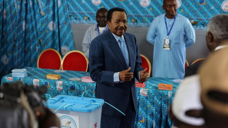 World’s oldest president looks to extend his rule as Cameroon goes to the polls