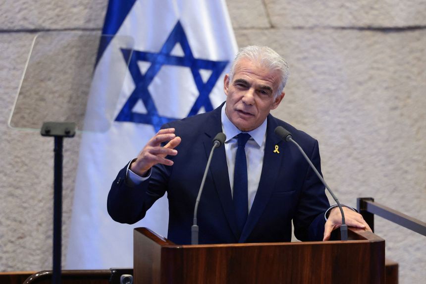 On October 13, the same day that US President Donald Trump gave a speech, Israeli opposition leader Yair Lapid will address the Knesset in Jerusalem.