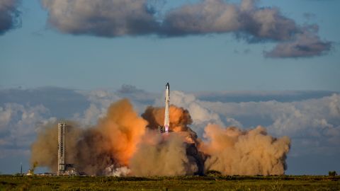 A SpaceX Super Heavy booster carrying the Starship spacecraft lifts off on its 11th test flight at the company's launch pad in Starbase, Texas, U.S., October 13, 2025.