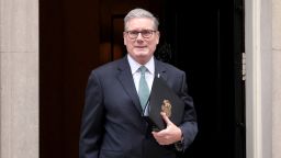 British Prime Minister Keir Starmer leaves 10 Downing Street, following a cabinet meeting, in London, Britain, October 14, 2025. REUTERS/Corey Rudy