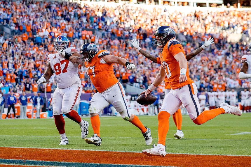 Led by Bo Nix (No. 10), the Denver Broncos completed a late comeback to beat the New York Giants.