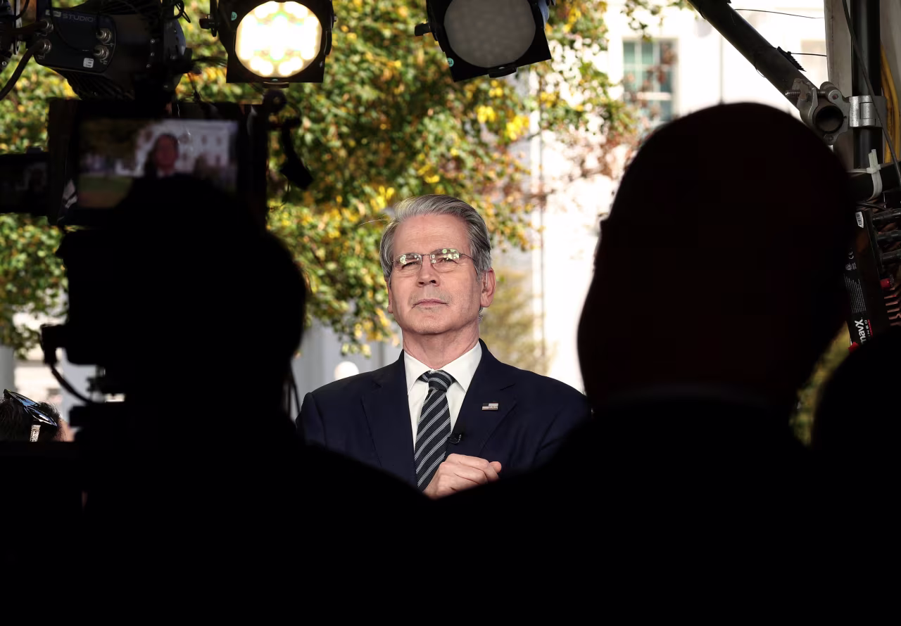 Treasury Secretary Scott Bessent is interviewed at the White House on Wednesday.