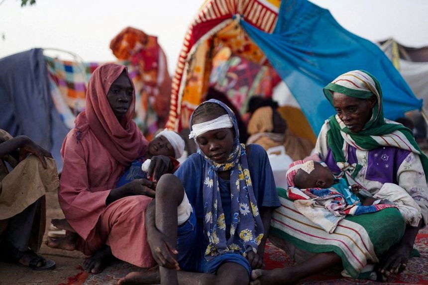 People who fled from El Fasher are pictured in a camp for displaced people in Tawila, North Darfur, Sudan, on October 27, 2025.