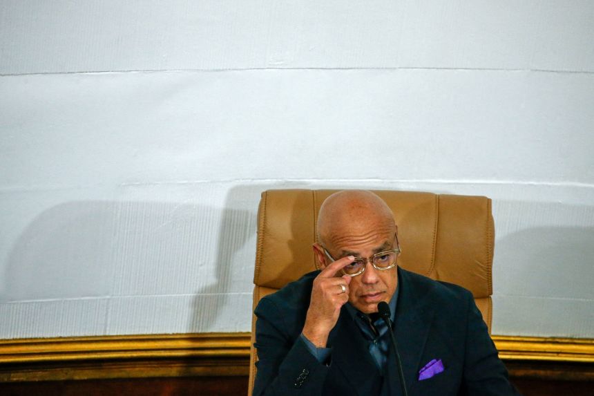Jorge Rodríguez, President of the Venezuelan National Assembly, attends Congress in Caracas, Venezuela, on October 28, 2025.