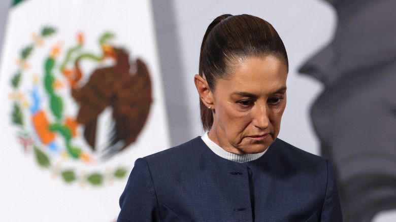 La presidenta de México, Claudia Sheinbaum, en conferencia de prensa el 3 de noviembre.
