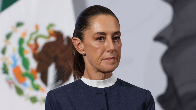 FILE PHOTO: Mexico's President Claudia Sheinbaum attends a press conference at the National Palace in Mexico City, Mexico, November 3, 2025. REUTERS/Henry Romero/File Photo