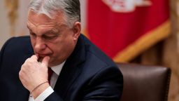 Hungary's Prime Minister Viktor Orban attends a bilateral lunch hosted by US President Donald Trump, not pictured, at the White House on November 7, 2025.