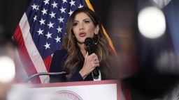 US Homeland Security Secretary Kristi Noem speaks to the Berkeley County GOP in Charleston, South Carolina, on Friday, November 7, 2025.