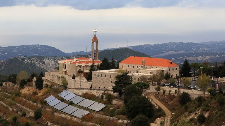 A view shows the Saint Maroun monastery, which the pope is expected to visit during his trip to Lebanon, in Annaya, Lebanon November 25, 2025. REUTERS/Mohamed Azakir 
