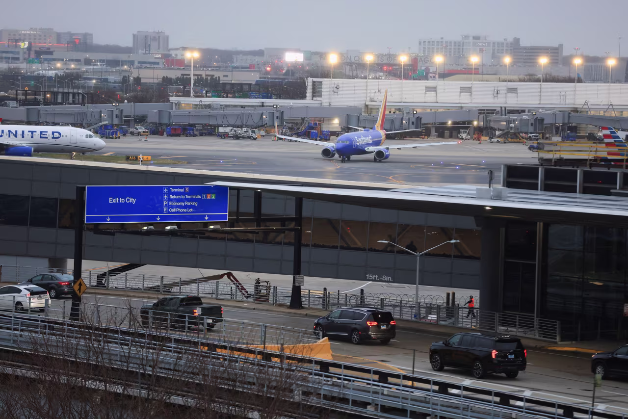 Chicago O'Hare International Airport is seen on Wednesday