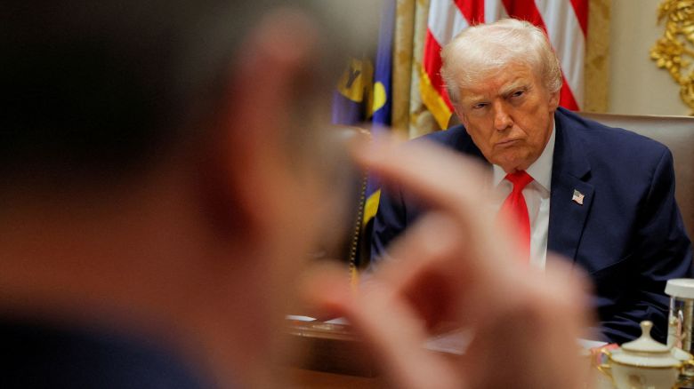 President Donald Trump attends a cabinet meeting at the White House on Tuesday.
