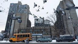 Riverside Plaza, an apartment complex home to many Somali American residents, overlooks the Cedar-Riverside neighborhood as a planned federal operation targeting Somali immigrants looms in Minneapolis, Minnesota, on Tuesday.