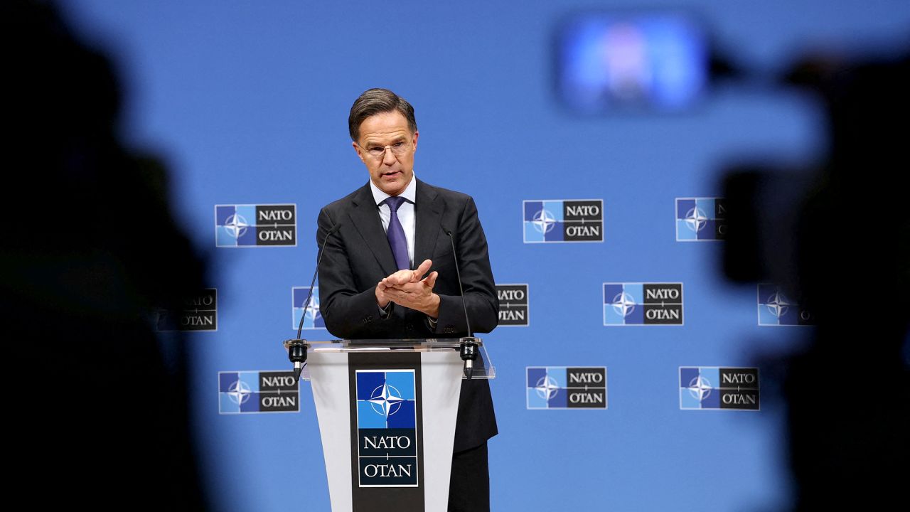 NATO Secretary General Mark Rutte speaks during a press conference on the day of a NATO foreign ministers' meeting at the Alliance's headquarters in Brussels, Belgium December 3, 2025. REUTERS/Yves Herman